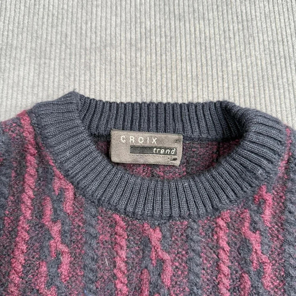 Vintage‎ St Croix Sweater Mens L 3D Knit Coogi Style Abstract Textured
